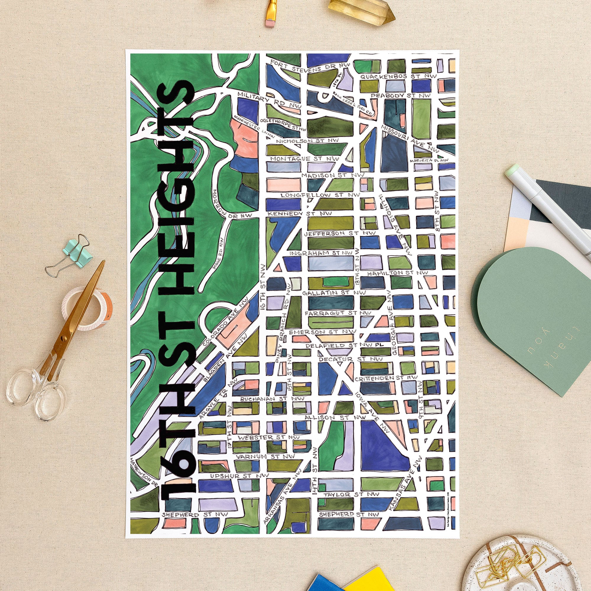16th street segments map