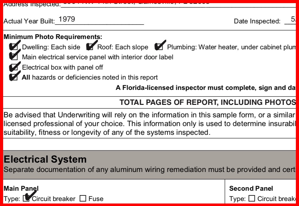 4-point insurance inspection checklist