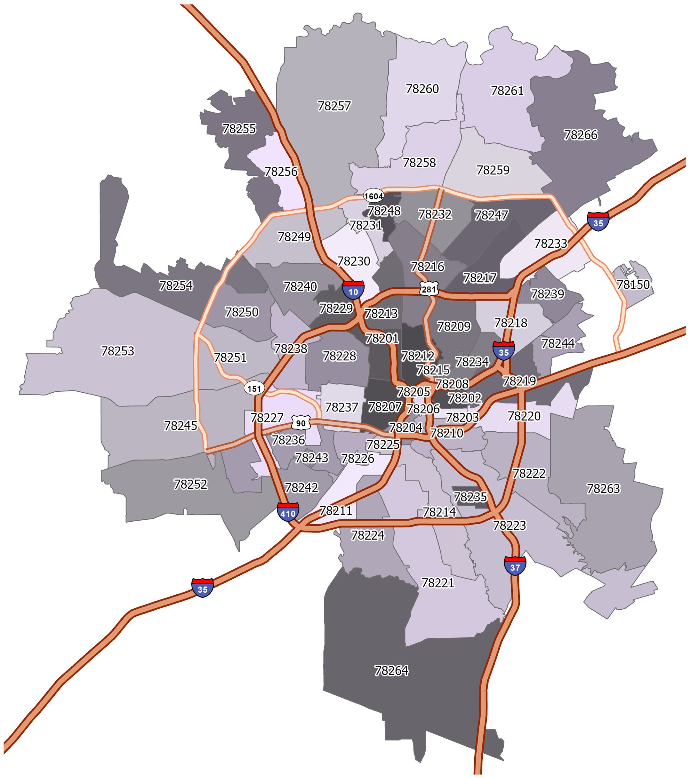 78209 zip code map