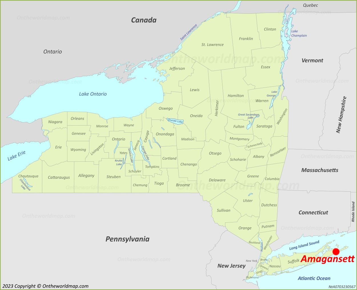 Amagansett map location