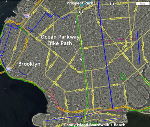 Bay Parkway route map Brooklyn