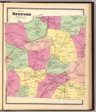 Bedford town map hamlets