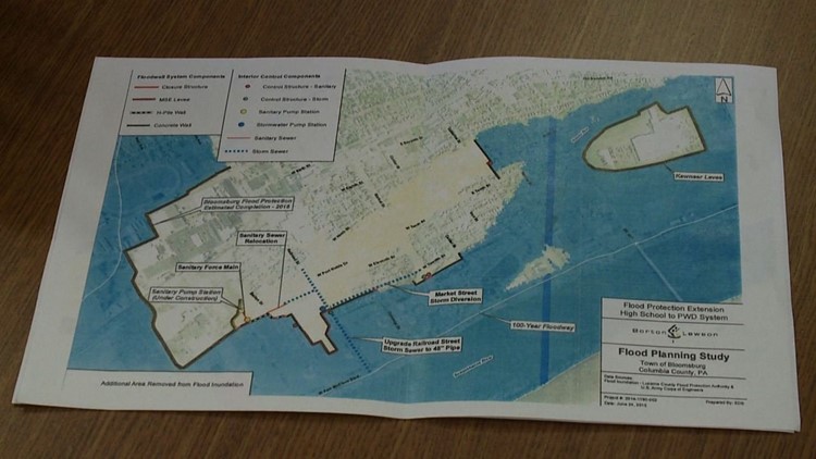 Bloomsburg flood zone map