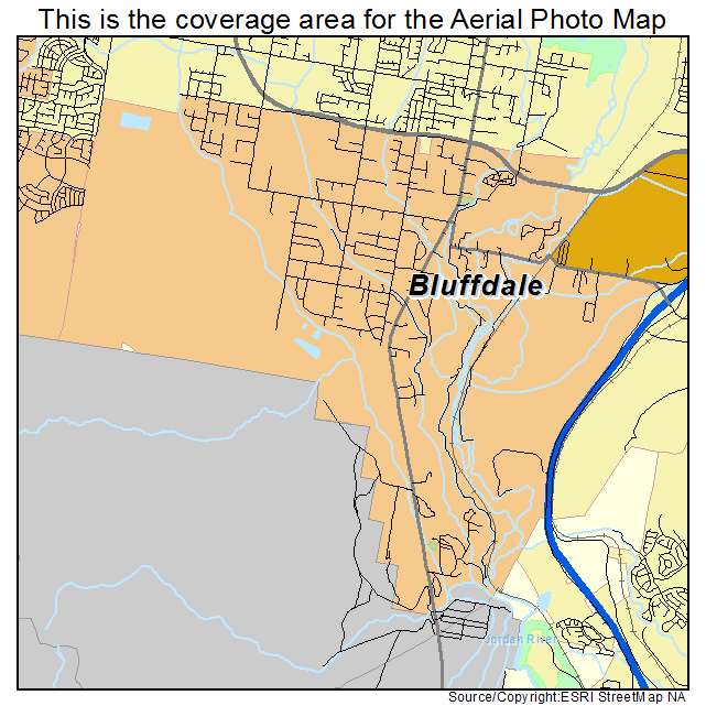 Bluffdale county line map