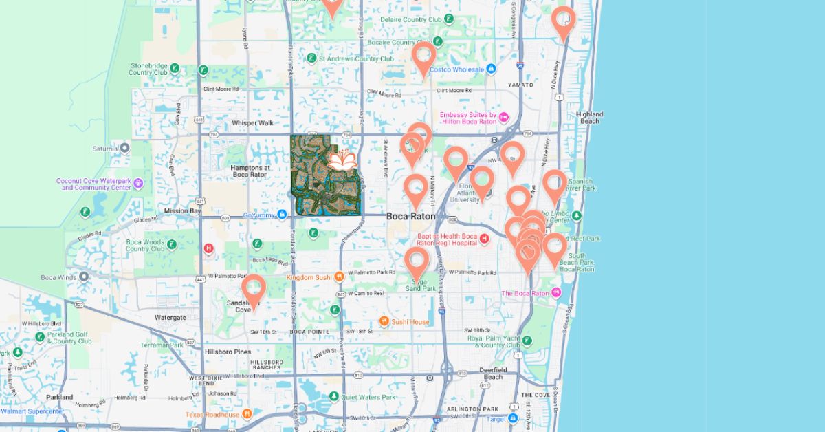 Boca Raton neighborhoods map
