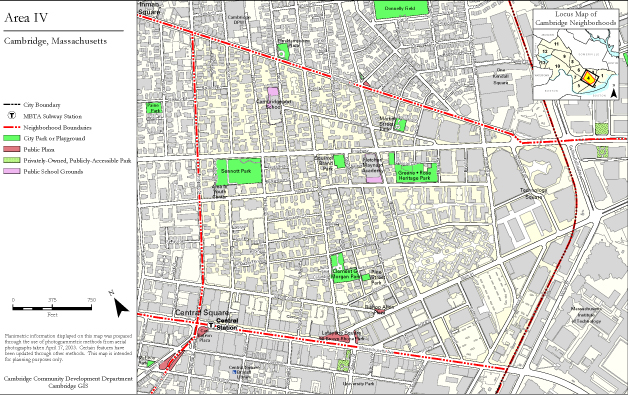 Cambridge neighborhood map