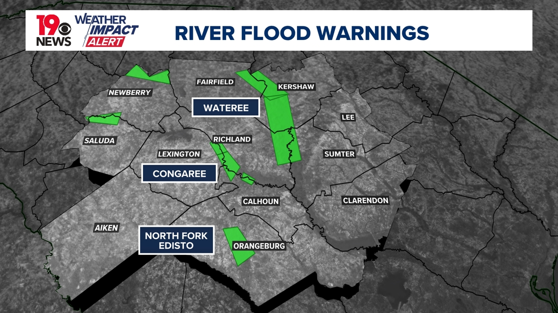 Congaree river flood map