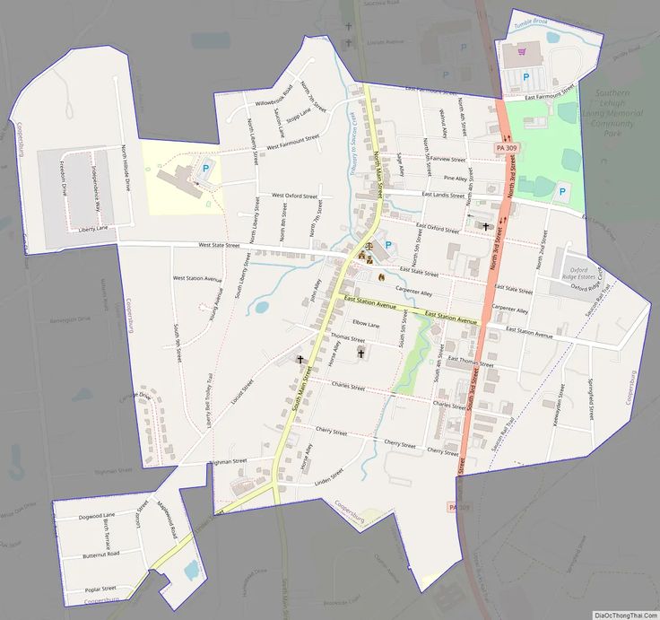 Coopersburg borough map
