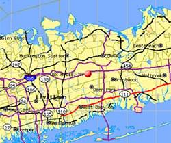 Dix Hills Long Island map