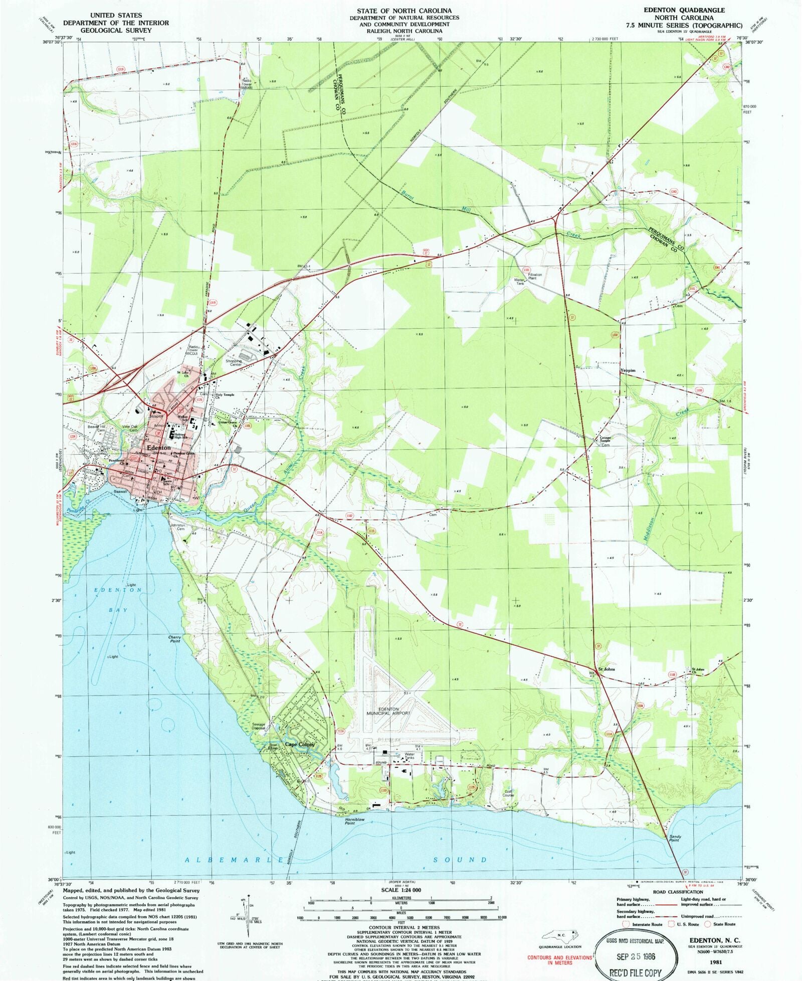 Edenton ZIP boundary map