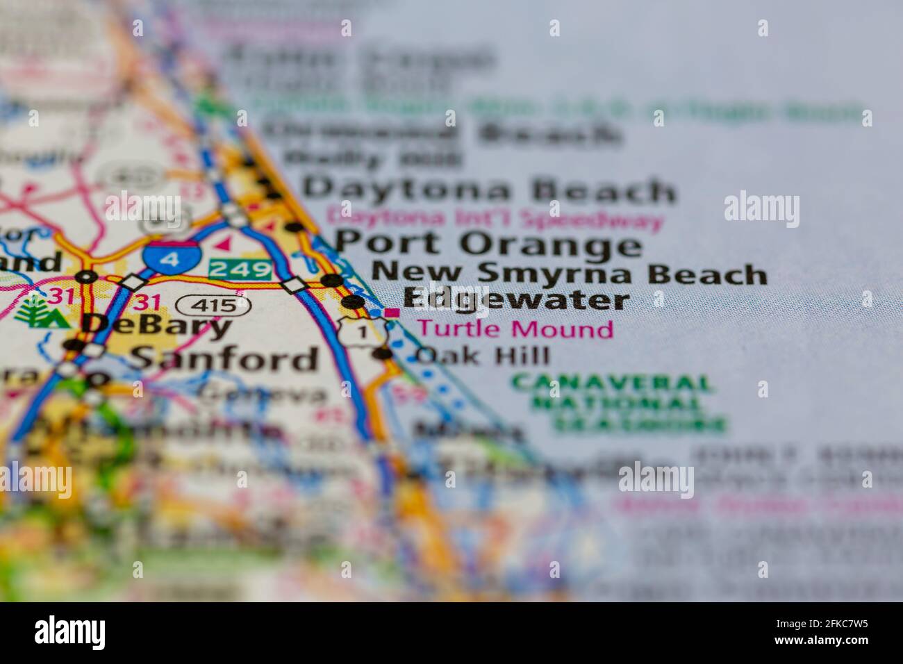 Edgewater Florida map location