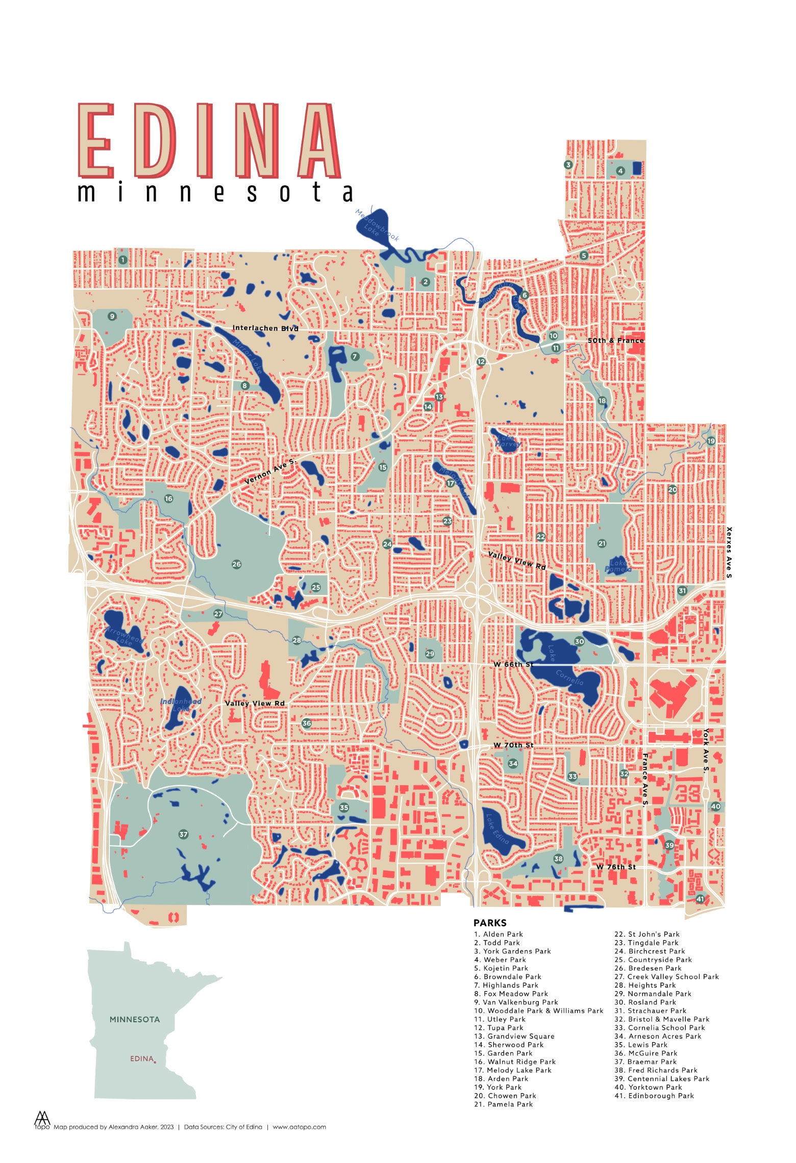 Edina schools map