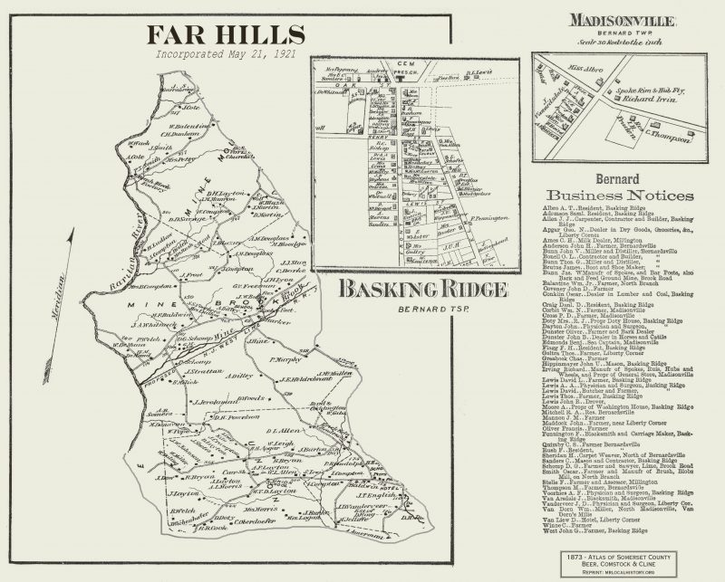 Far Hills borough map