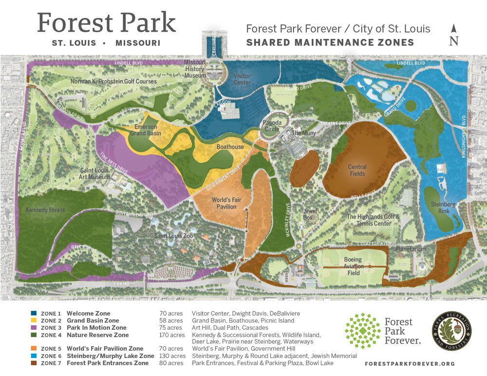 Forest Park St Louis neighborhood map