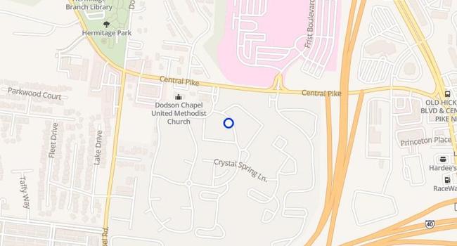 Hermitage Nashville commute map