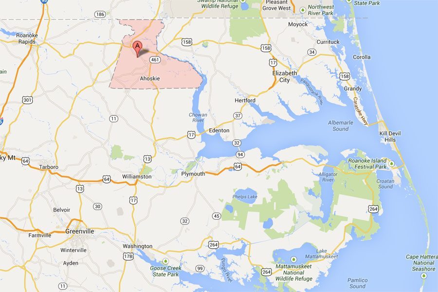 Hertford NC map location