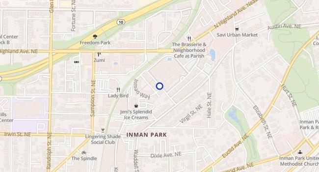 Inman Park BeltLine location map