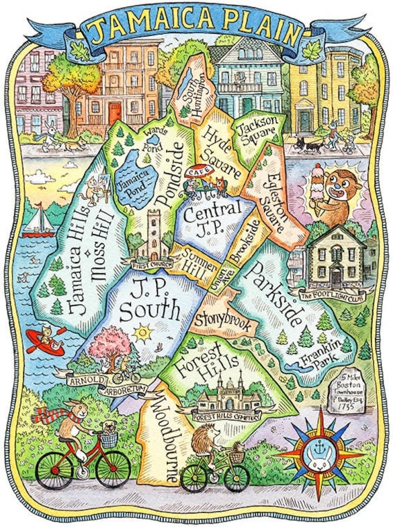 Jamaica Plain sub-neighborhoods map