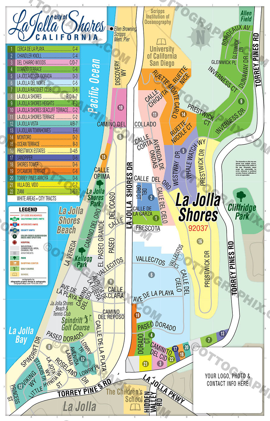 La Jolla neighborhood map