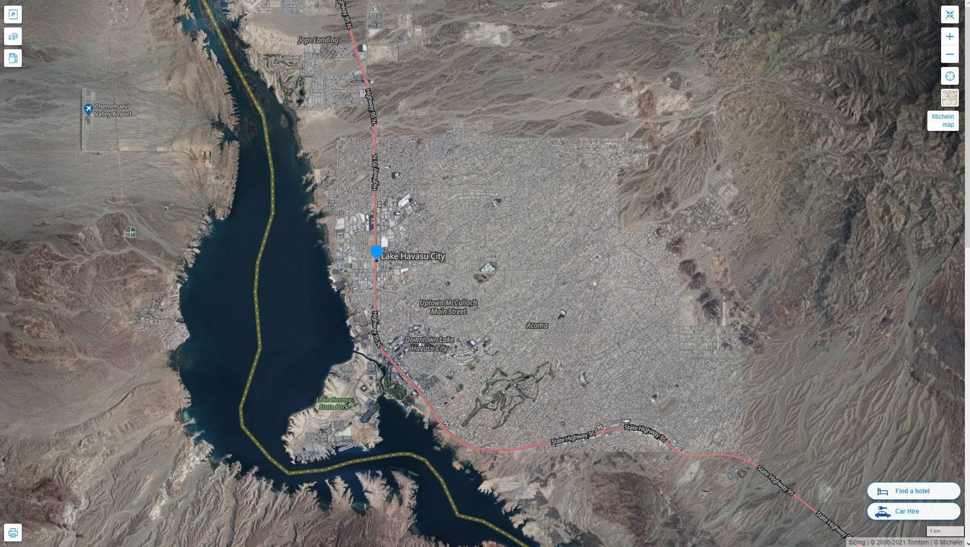 Lake Havasu City airport driving directions