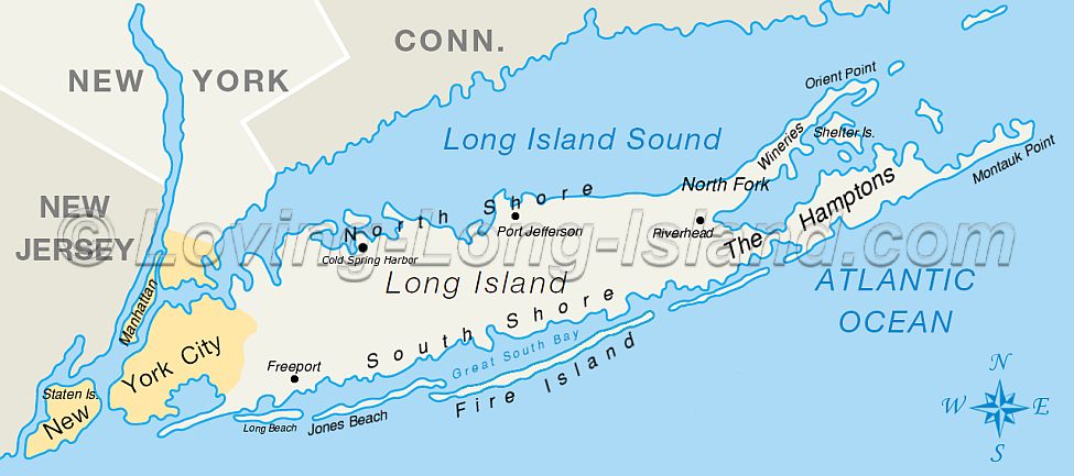 Long Island South Shore map