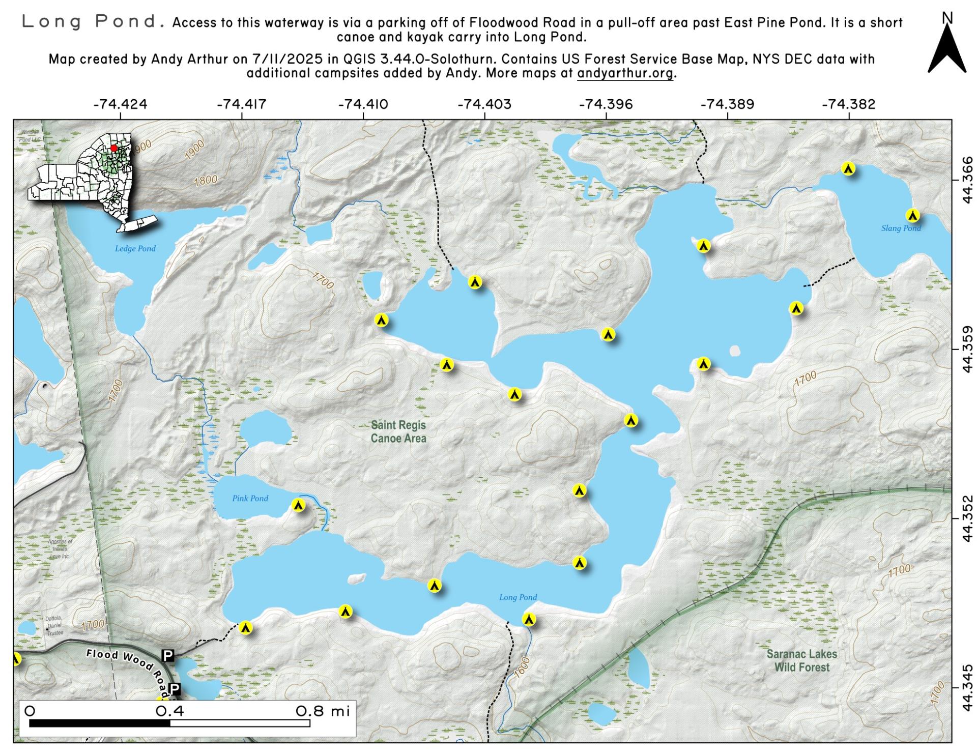 Long Pond township map