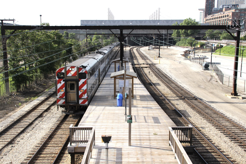 Metra train platform