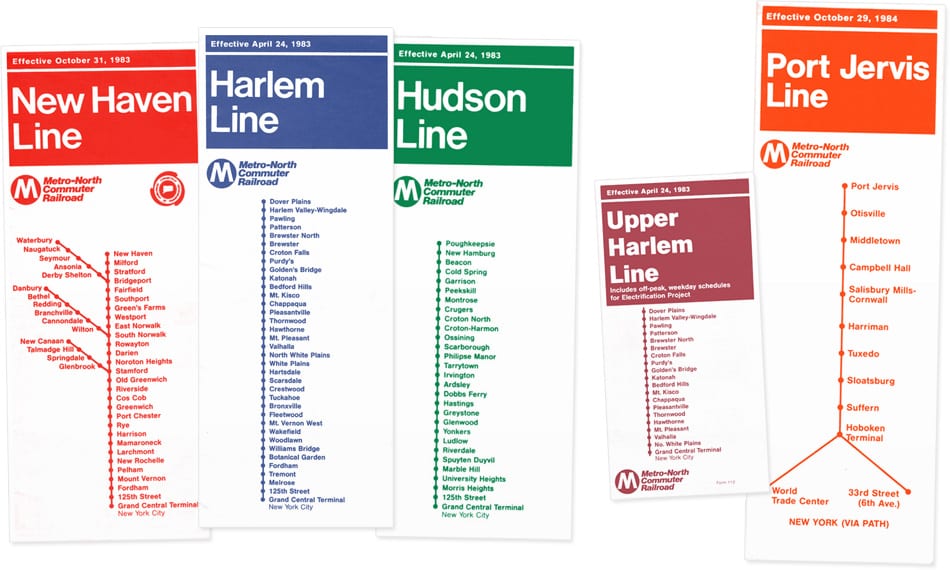 Metro-North train schedule