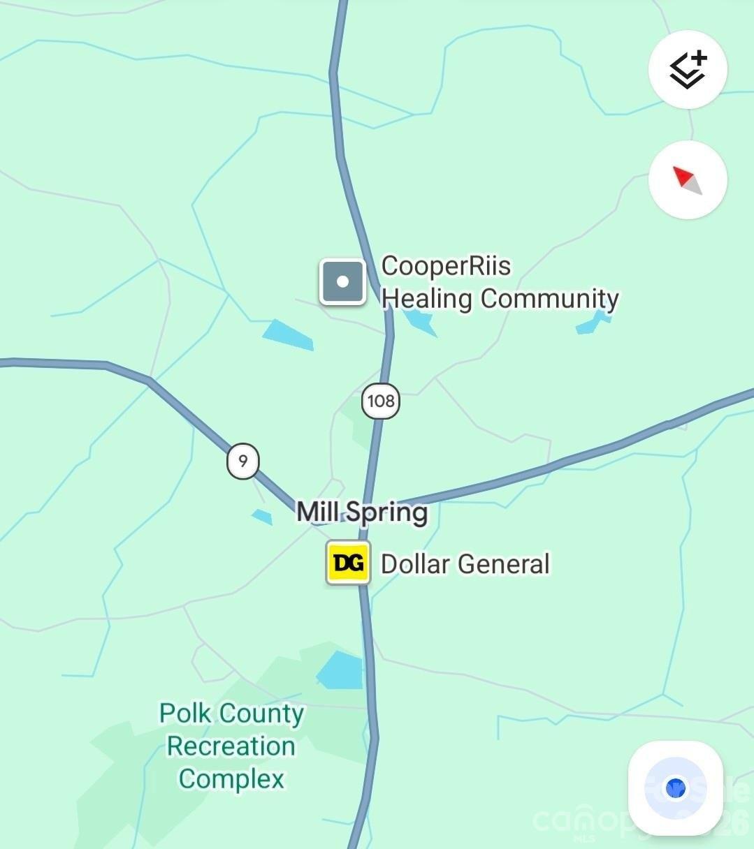 Mill Spring NC map