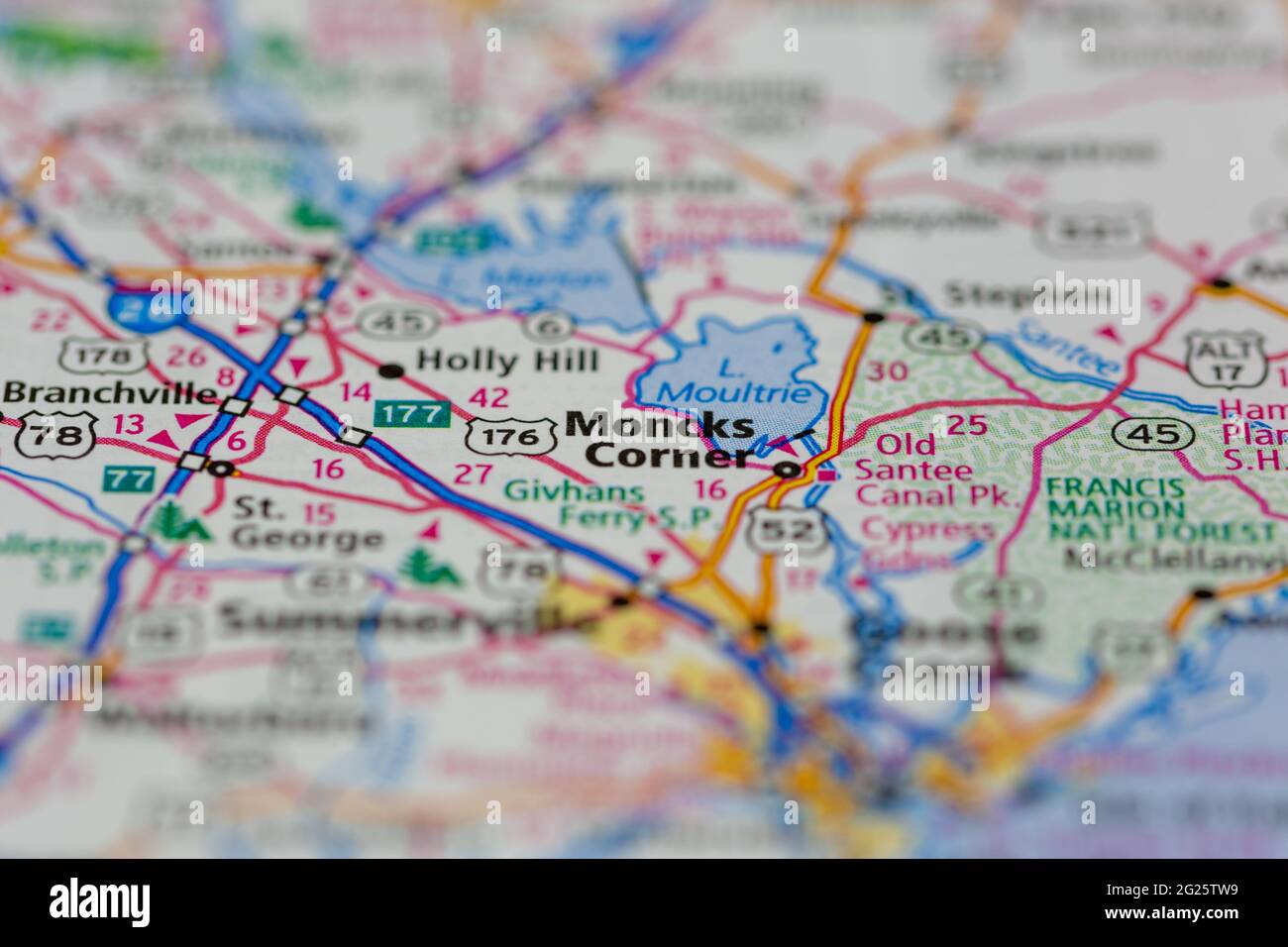 Moncks Corner zip boundary map