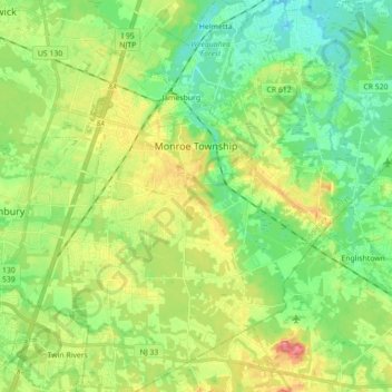Monroe Township Jamesburg map