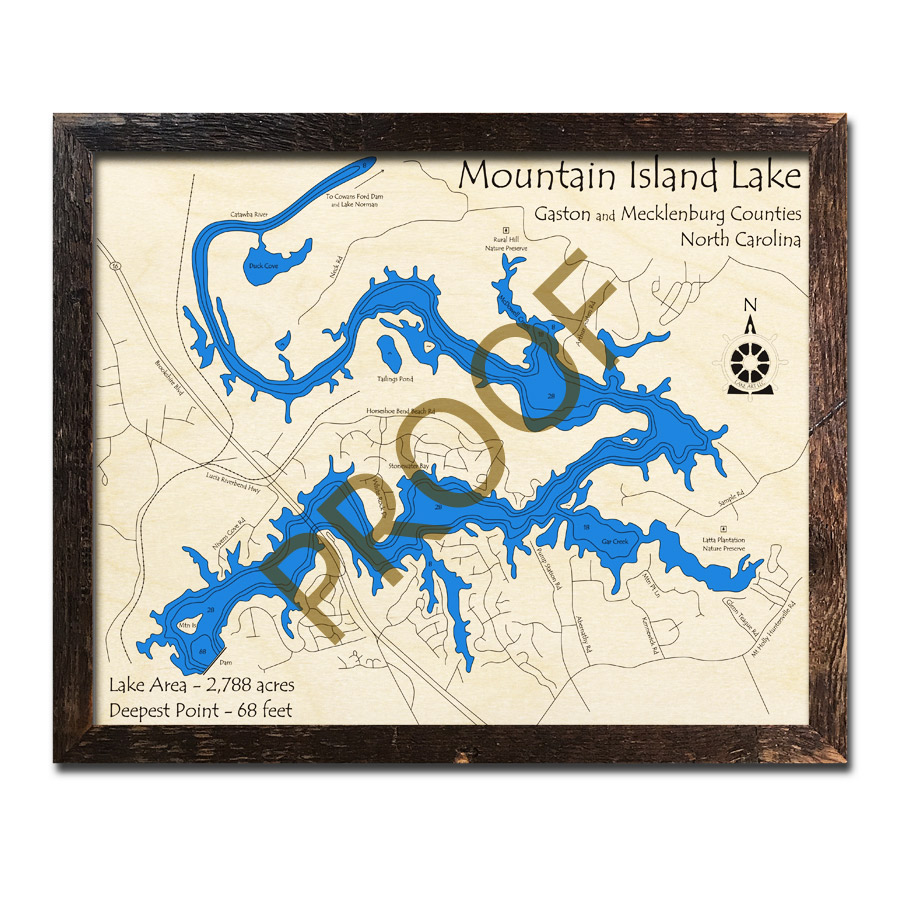 Mountain Island lake map