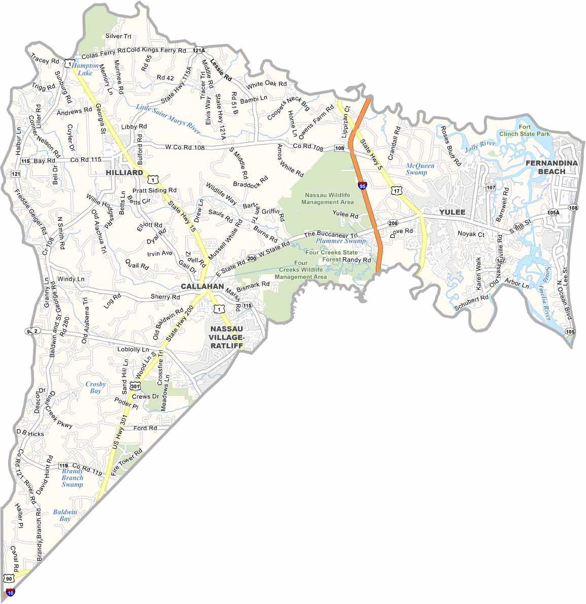 Nassau County map