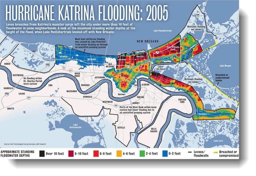 New Orleans flood zone map