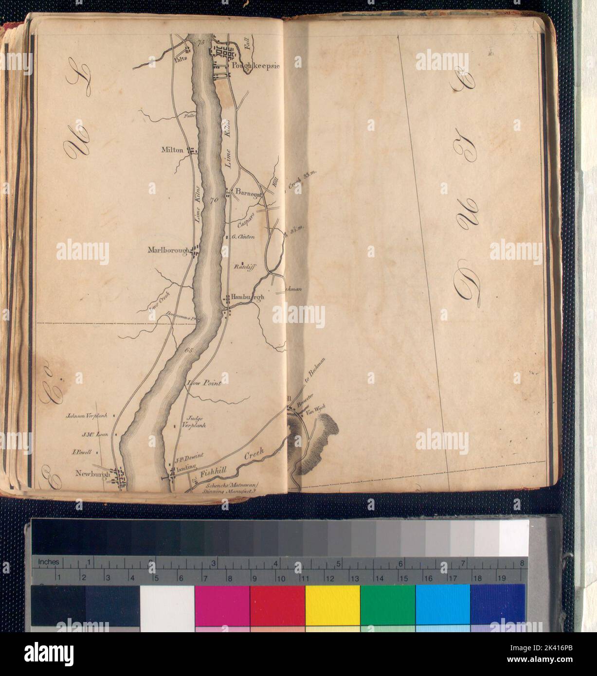 Newburgh Hudson River map