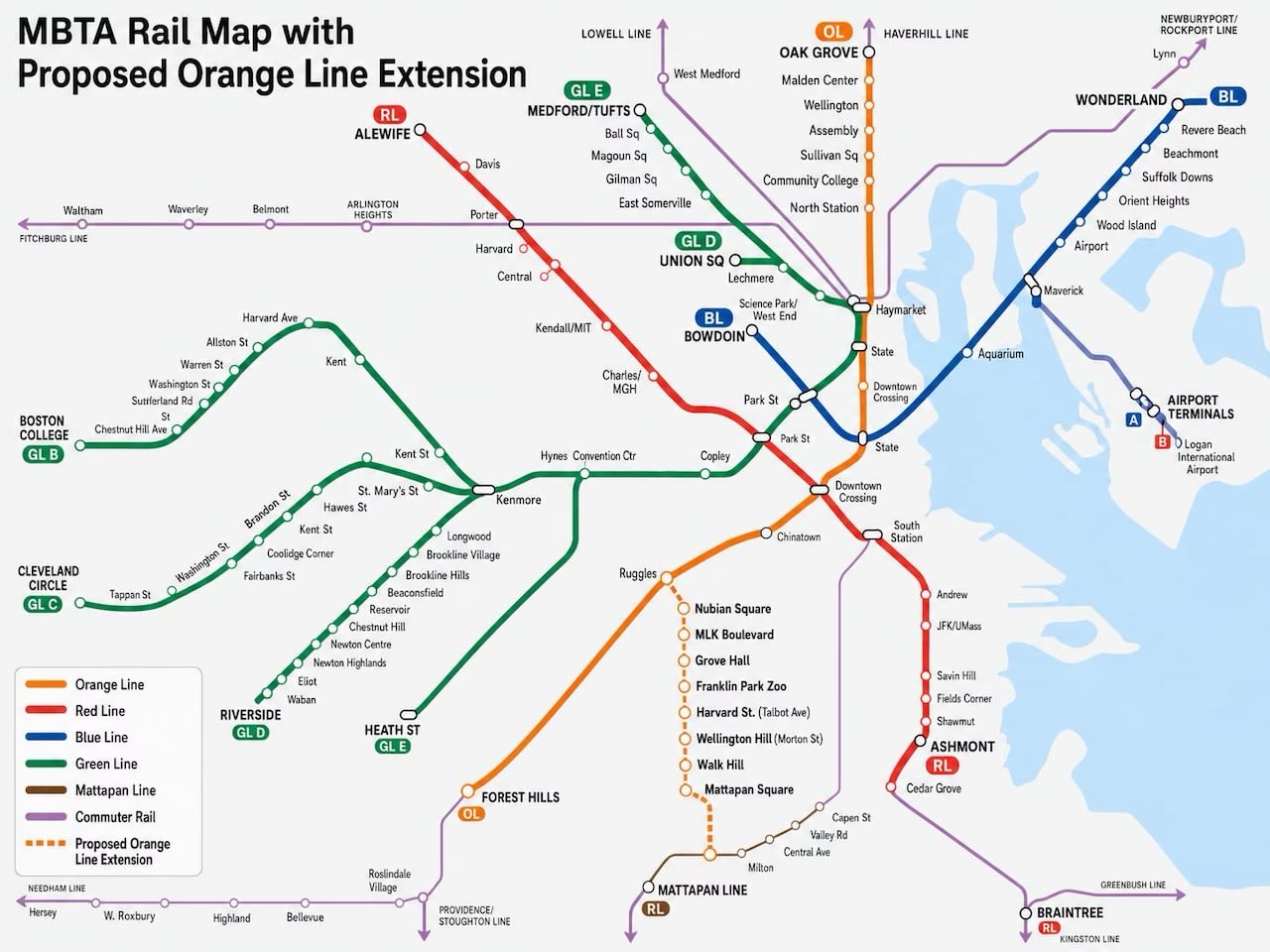 Orange Line commute map