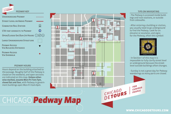 Pedway Millennium Station map