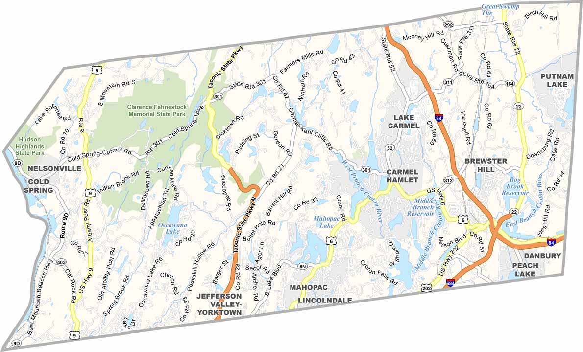 Putnam County map