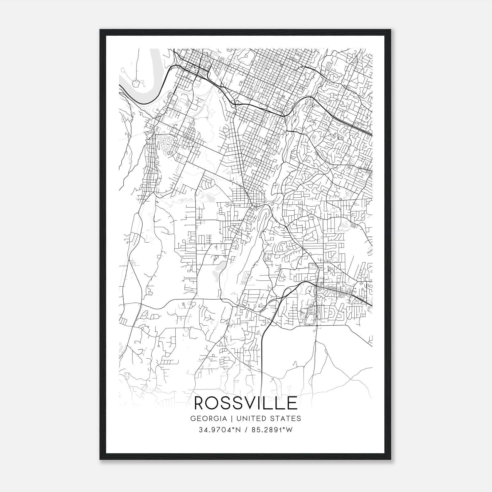 Rossville Georgia map