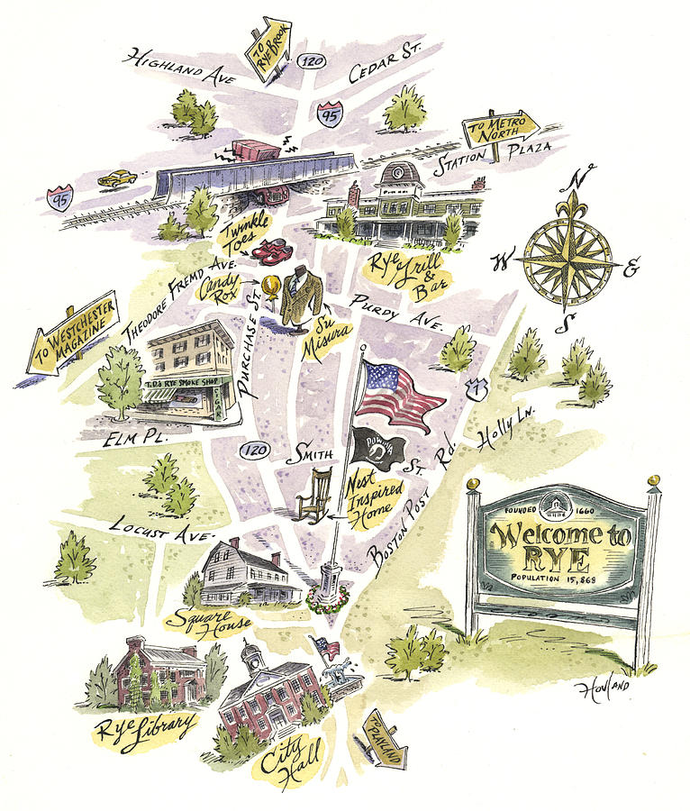 Rye neighborhoods map