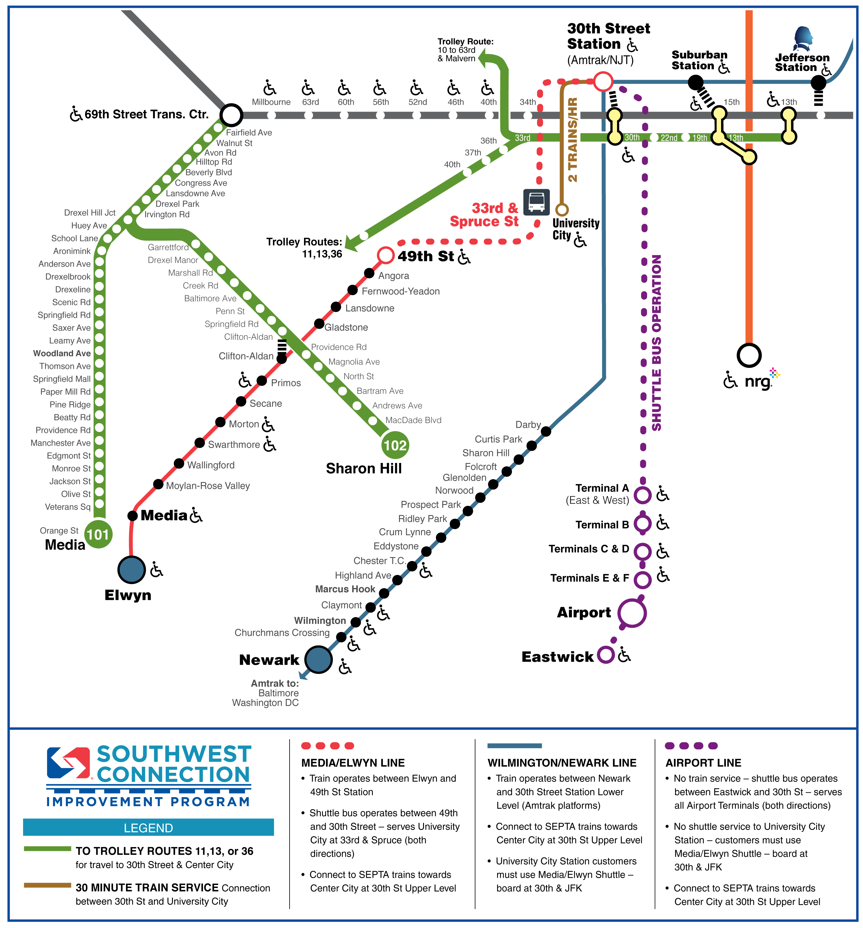 SEPTA transit map