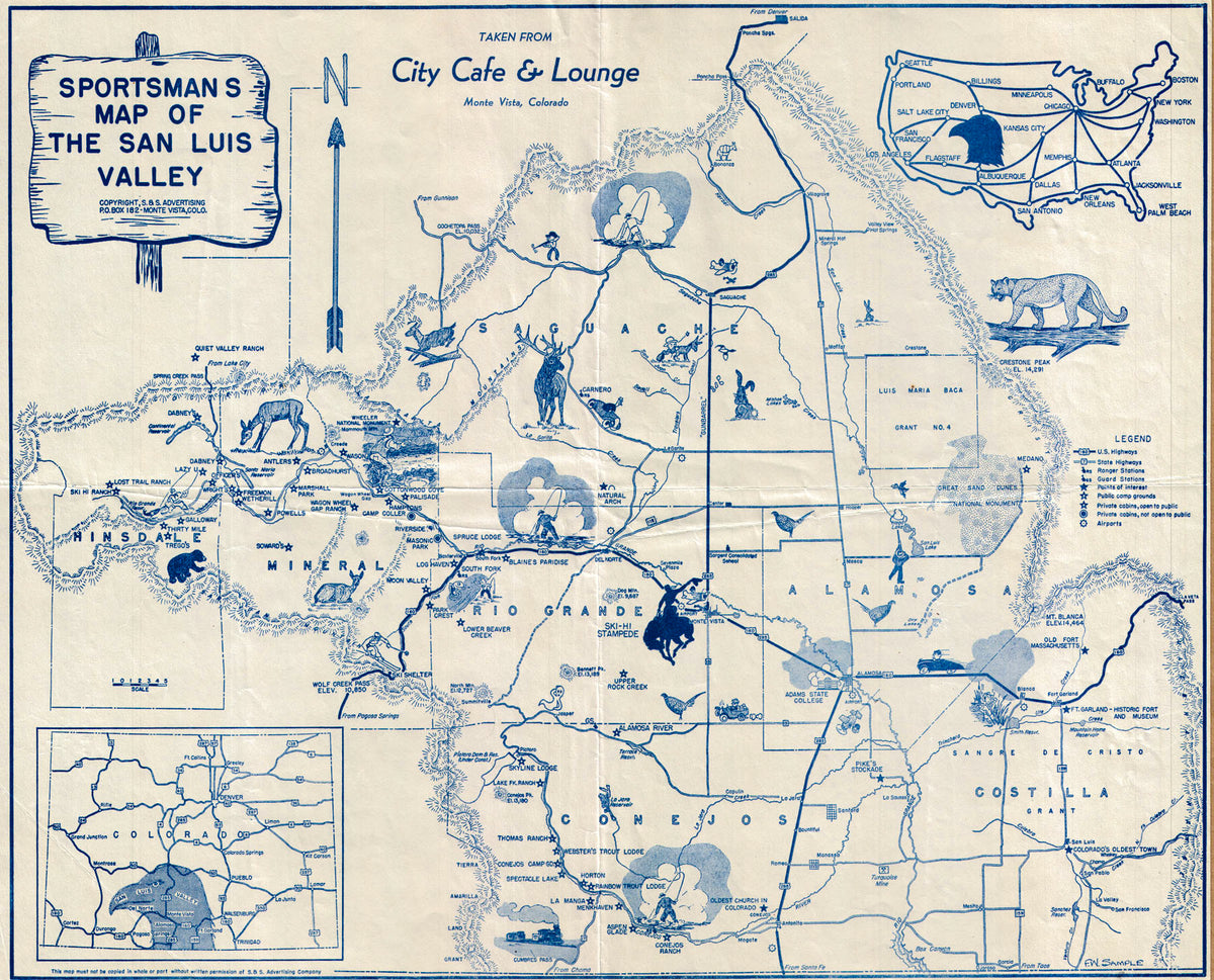 San Luis Valley town map comparison
