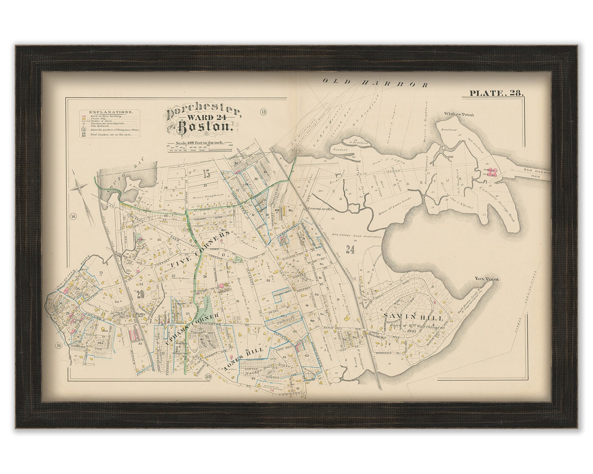 Savin Hill peninsula map