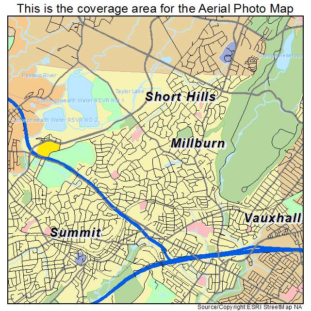 Short Hills Millburn map