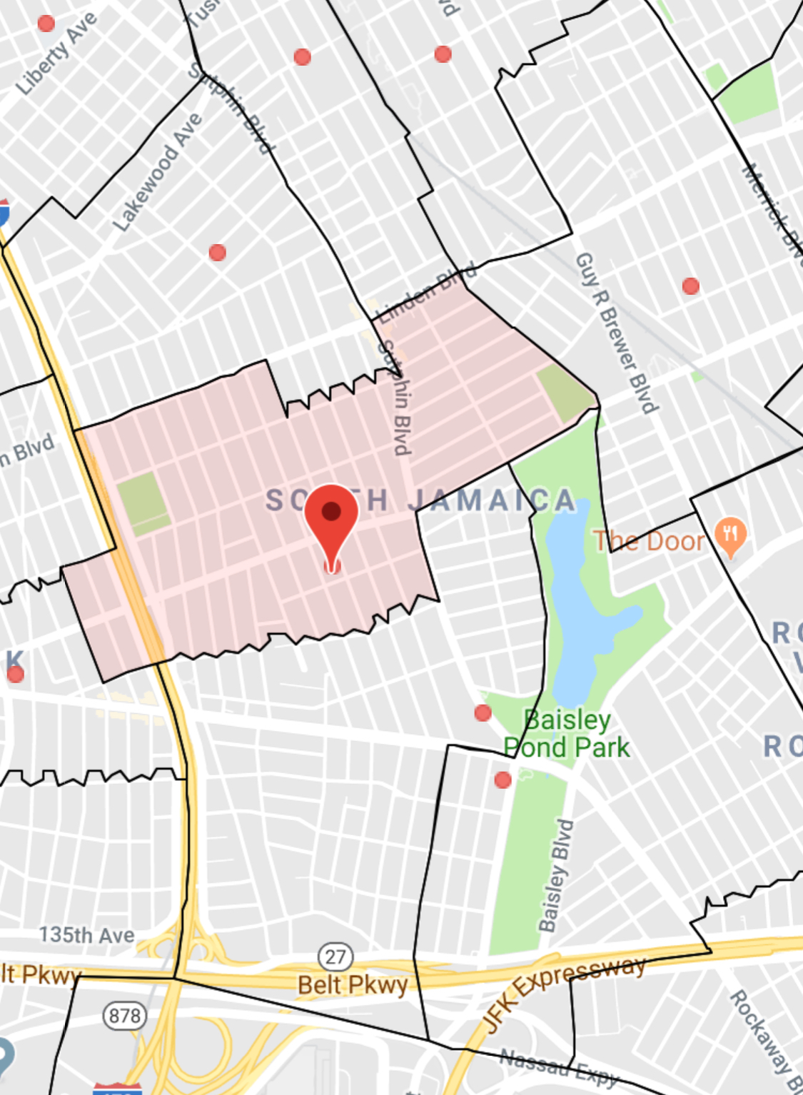 South Jamaica boundary map
