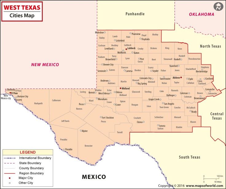 Texas towns comparison map