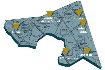 Voorhees NJ map