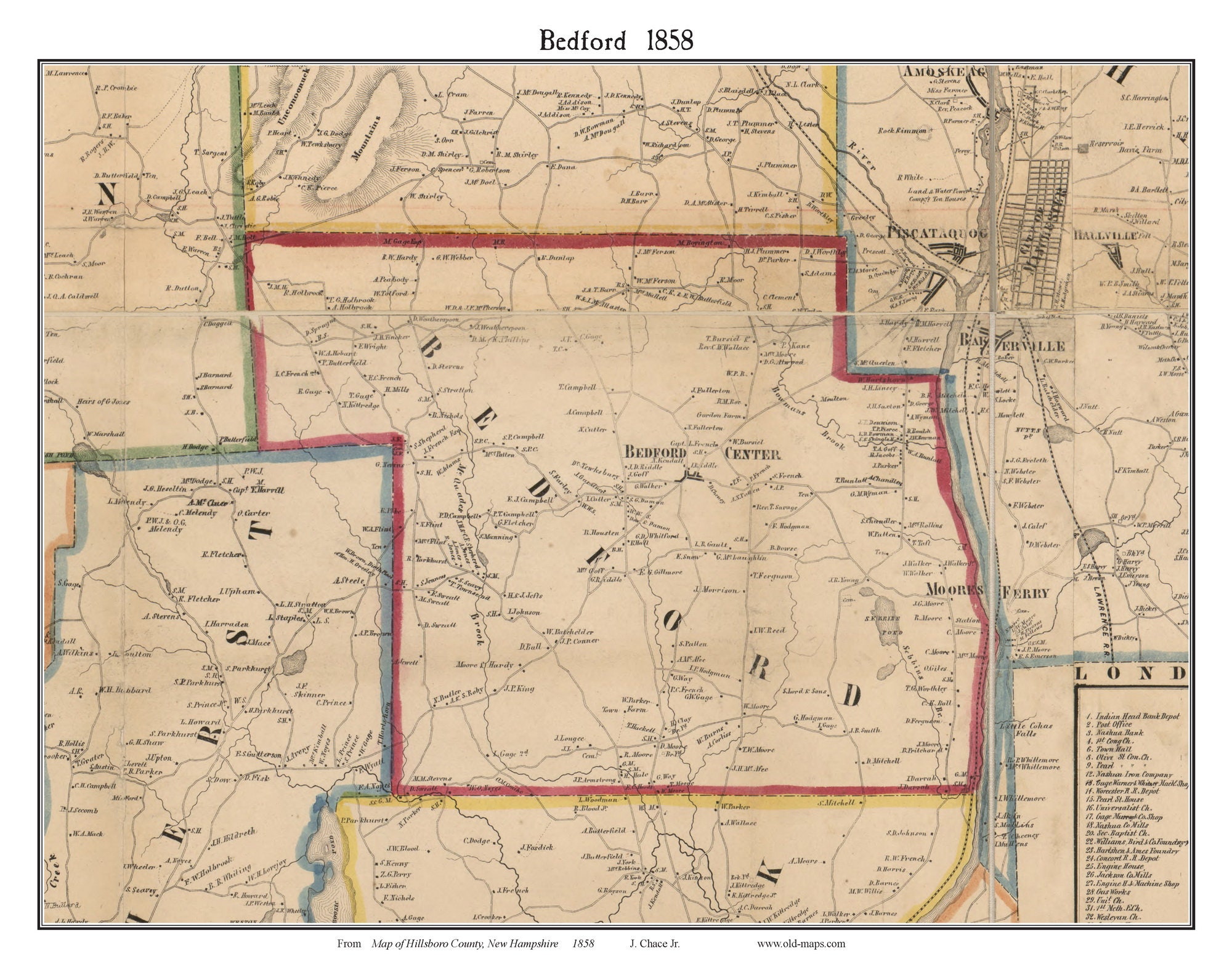 bedford nh neighborhoods map