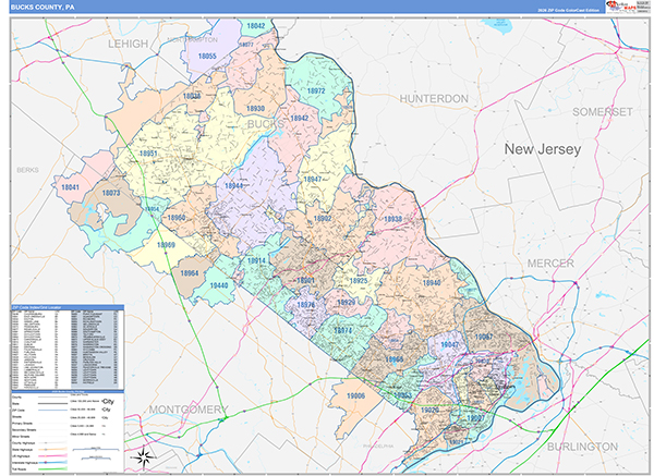 bucks county map towns