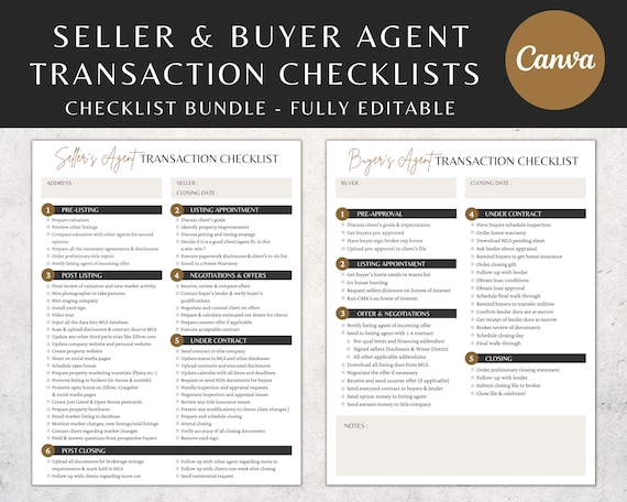 buyer seller investor checklist